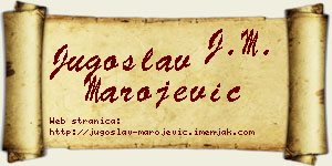 Jugoslav Marojević vizit kartica